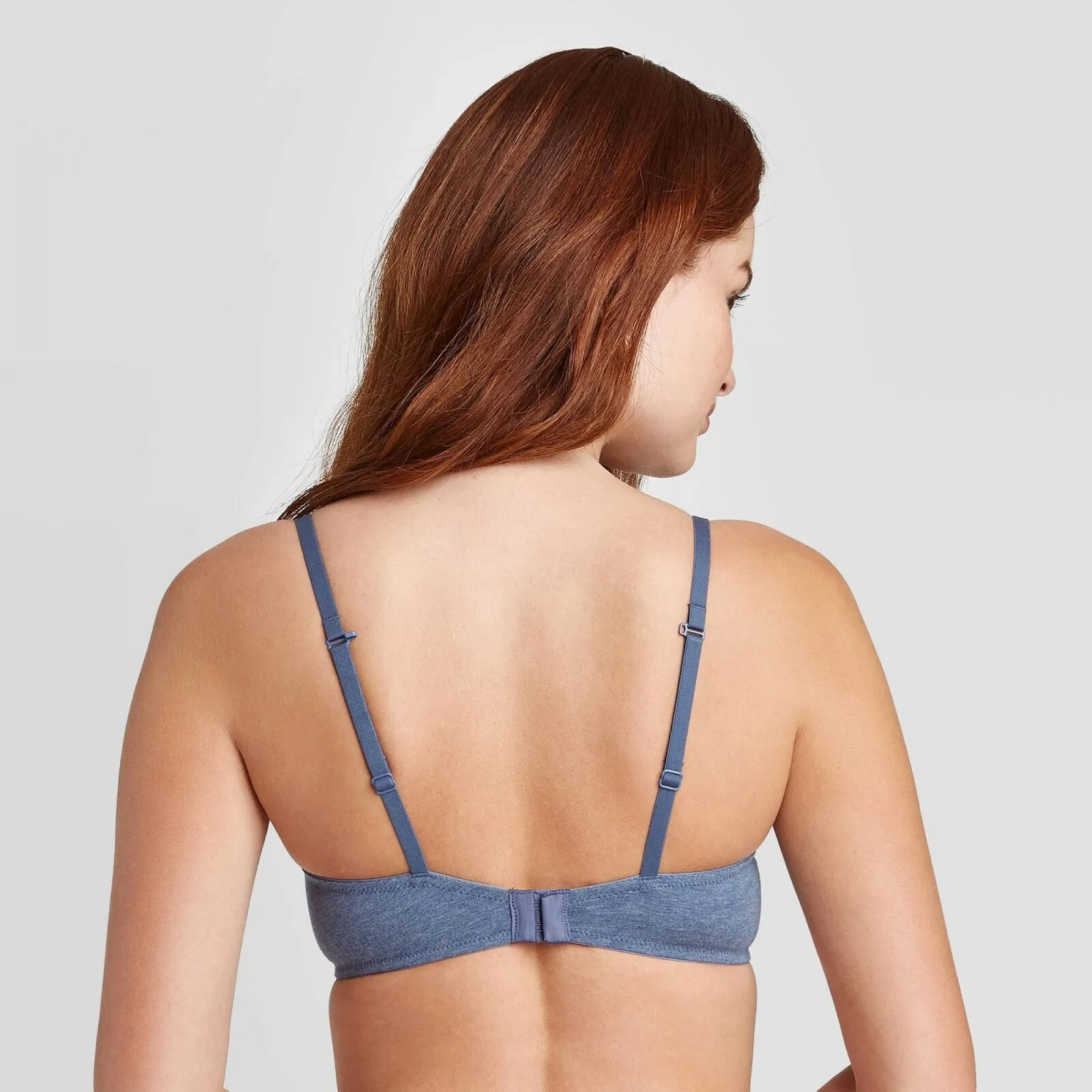 Auden Women's Everyday Cotton Demi Lightly Lined T-Shirt Bra Navy Blue 36A