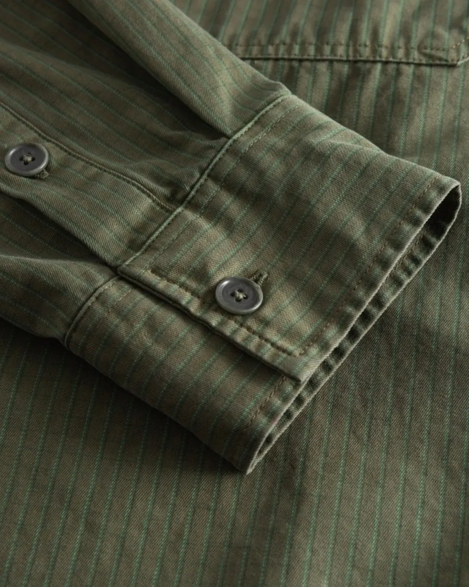 Avenir Crispy Check Shirt - Olive