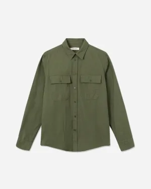 Avenir Crispy Check Shirt - Olive