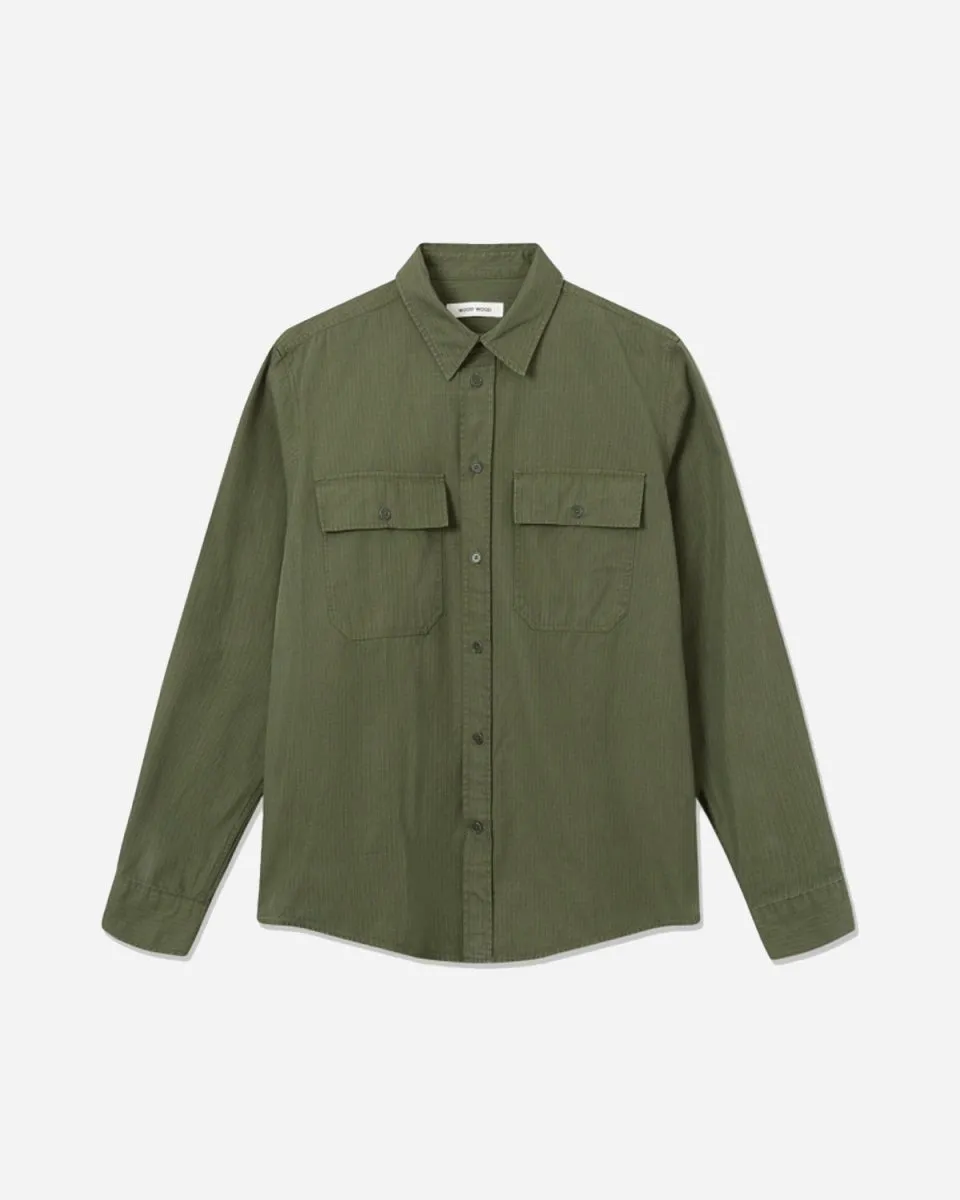 Avenir Crispy Check Shirt - Olive