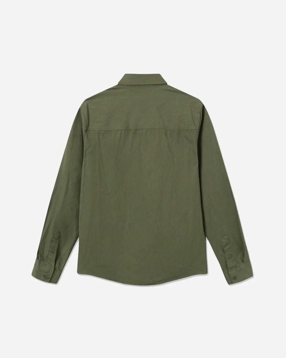Avenir Crispy Check Shirt - Olive