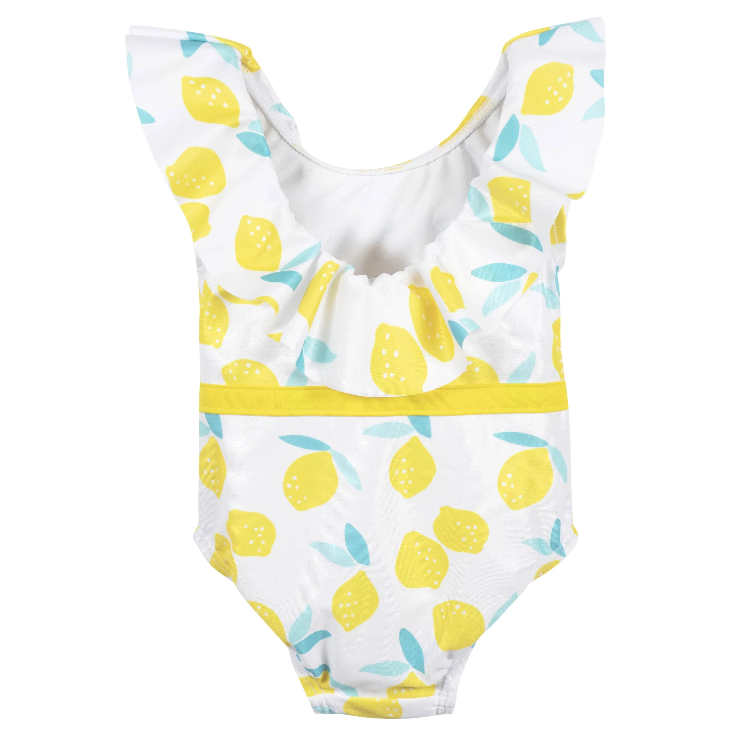 Baby & Toddler Girls UPF 50  Lemon Squeeze One-Piece Swimsuit With Ruffle