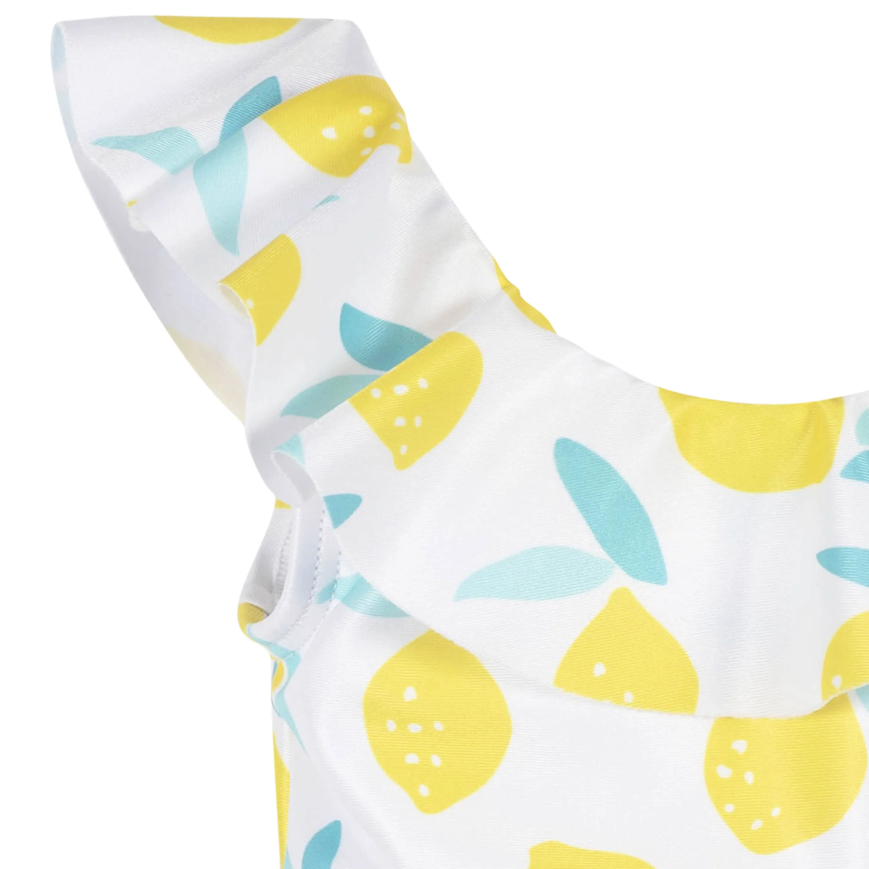 Baby & Toddler Girls UPF 50  Lemon Squeeze One-Piece Swimsuit With Ruffle