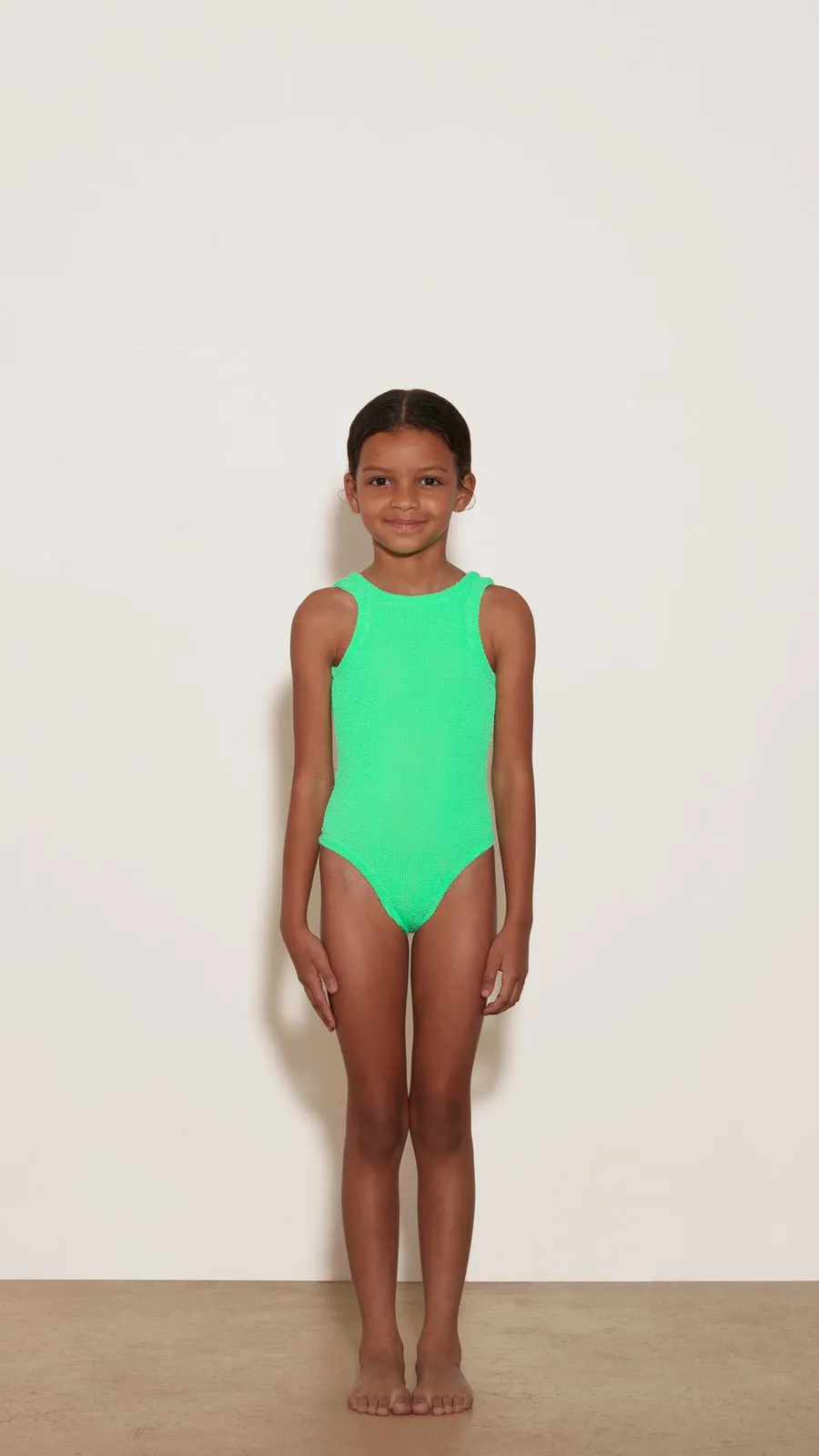 Baby Classic Crinkle Swimsuit - Lime