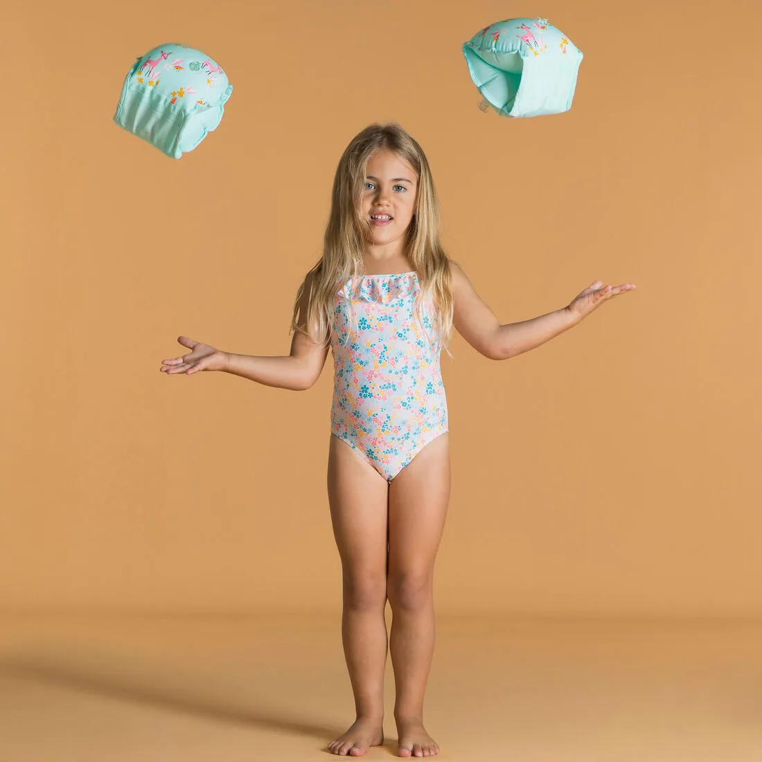 Baby Girls’ One-Piece Swimsuit Print With Ruffles