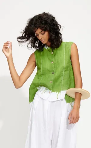 Banana Blue Grass Drip Sleeveless Shirt