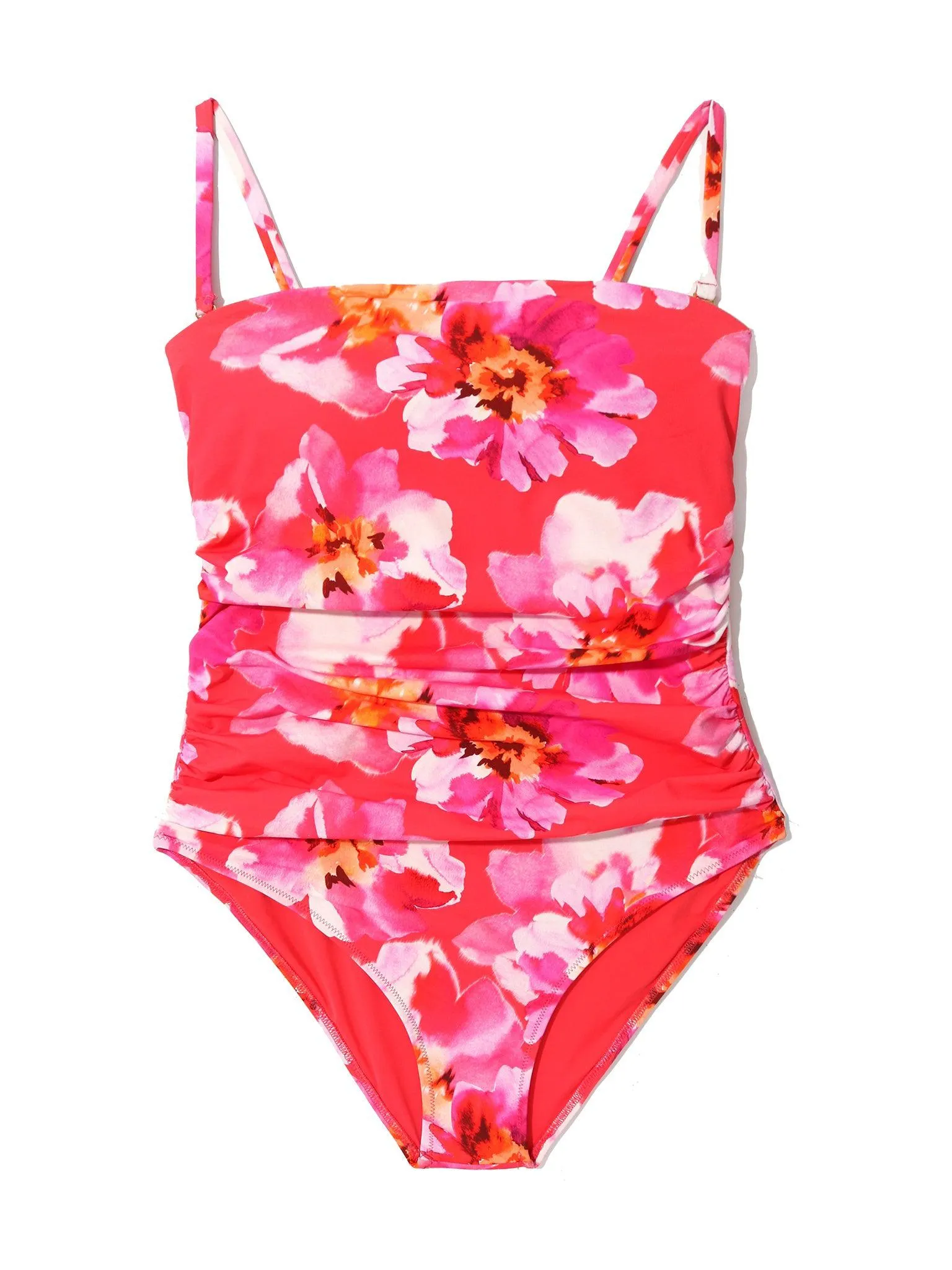 Bandeau One Piece Swimsuit Out Of Office Pink