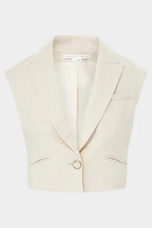 Baxley Metallic-Line Vest in Silver