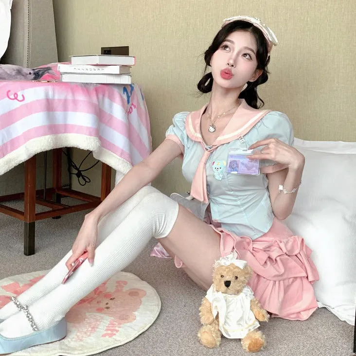 Bear puff sleeve shirt UB98118