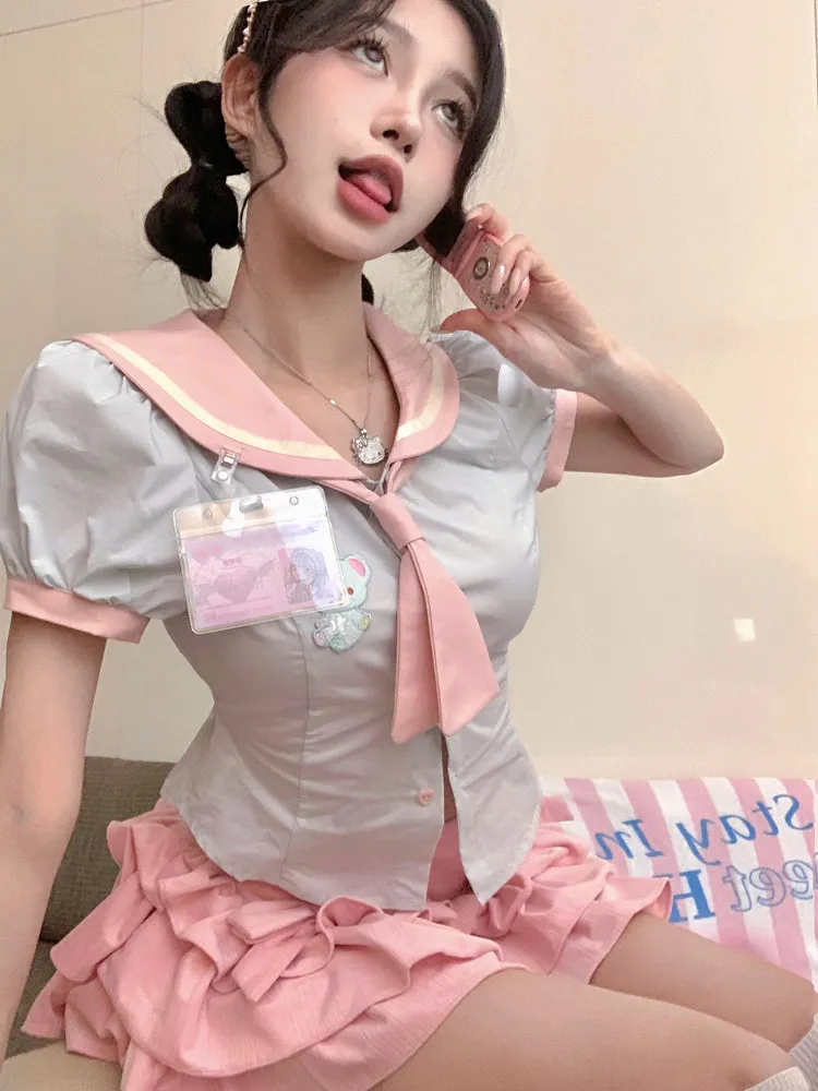 Bear puff sleeve shirt UB98118