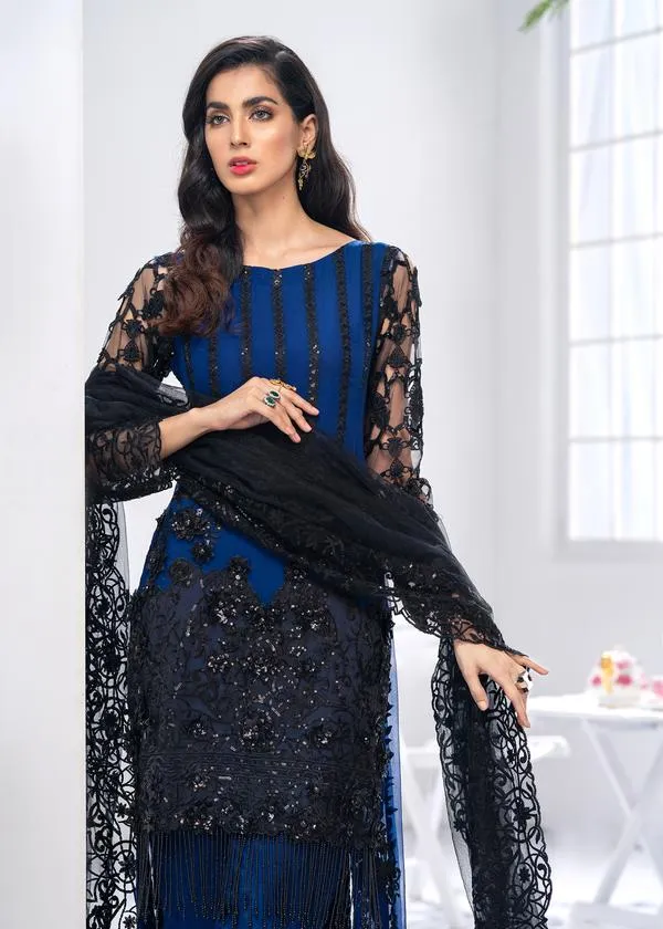 Beautiful Back Tail Frock Chiffon Pakistani Party Dress # CA140