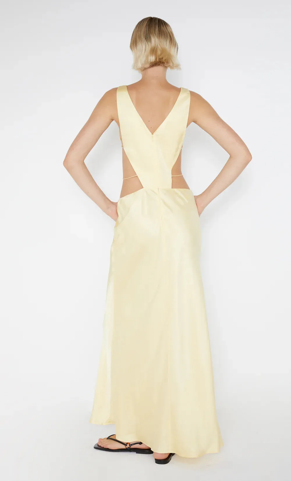 Bec & Bridge - Agathe Diamond Butter Yellow Dress