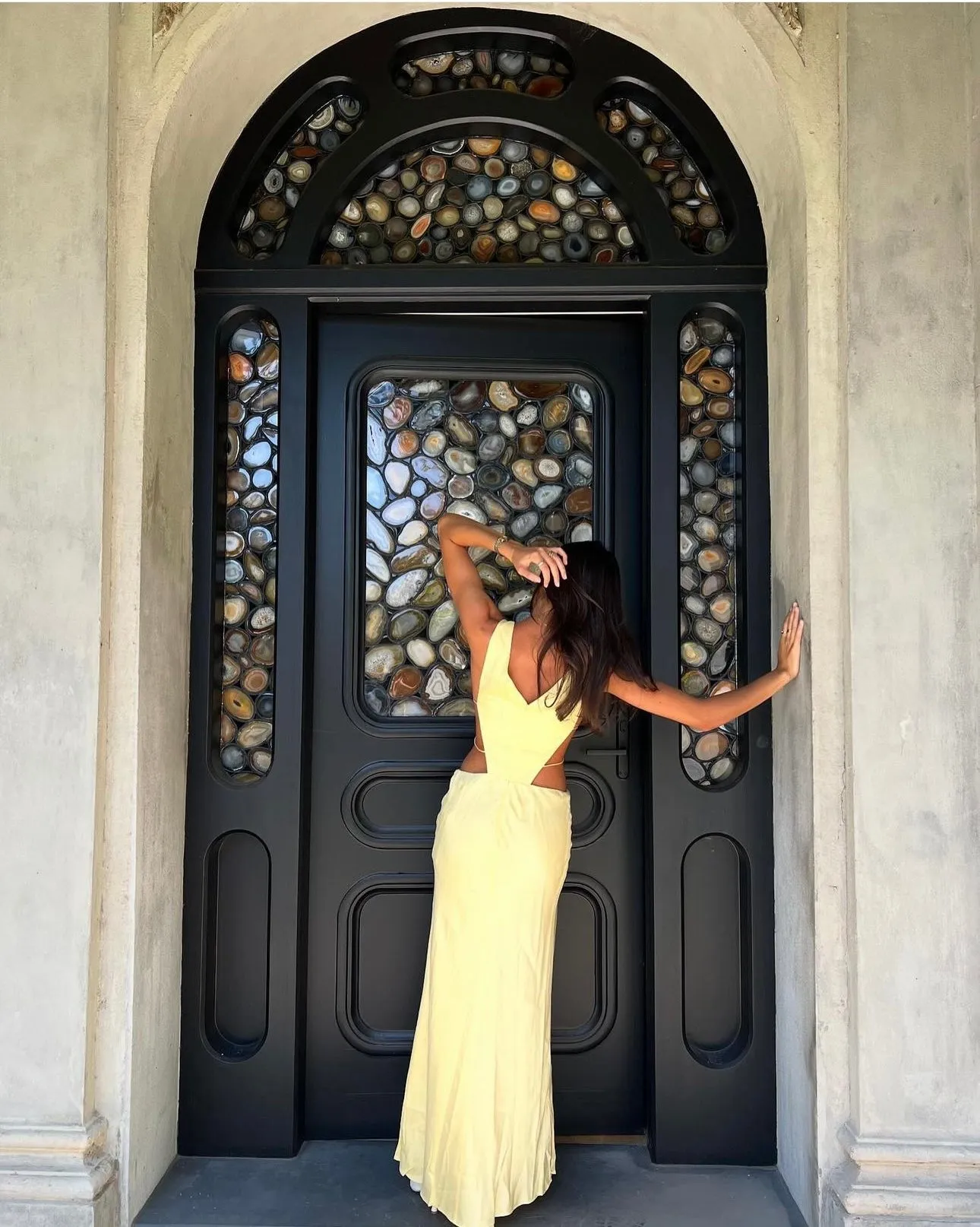Bec & Bridge - Agathe Diamond Butter Yellow Dress