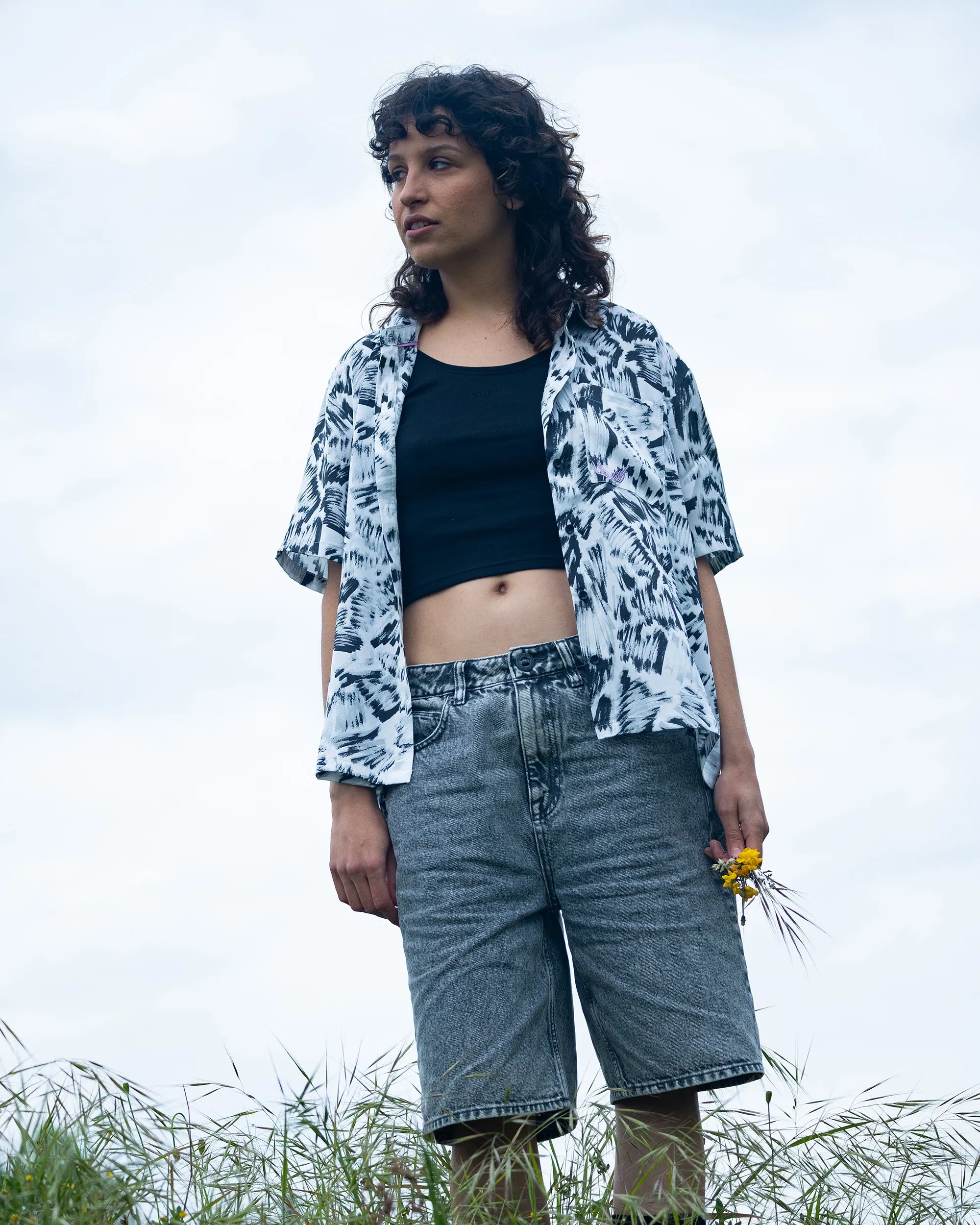 Beeggy Denim Short - GREY VINTAGE