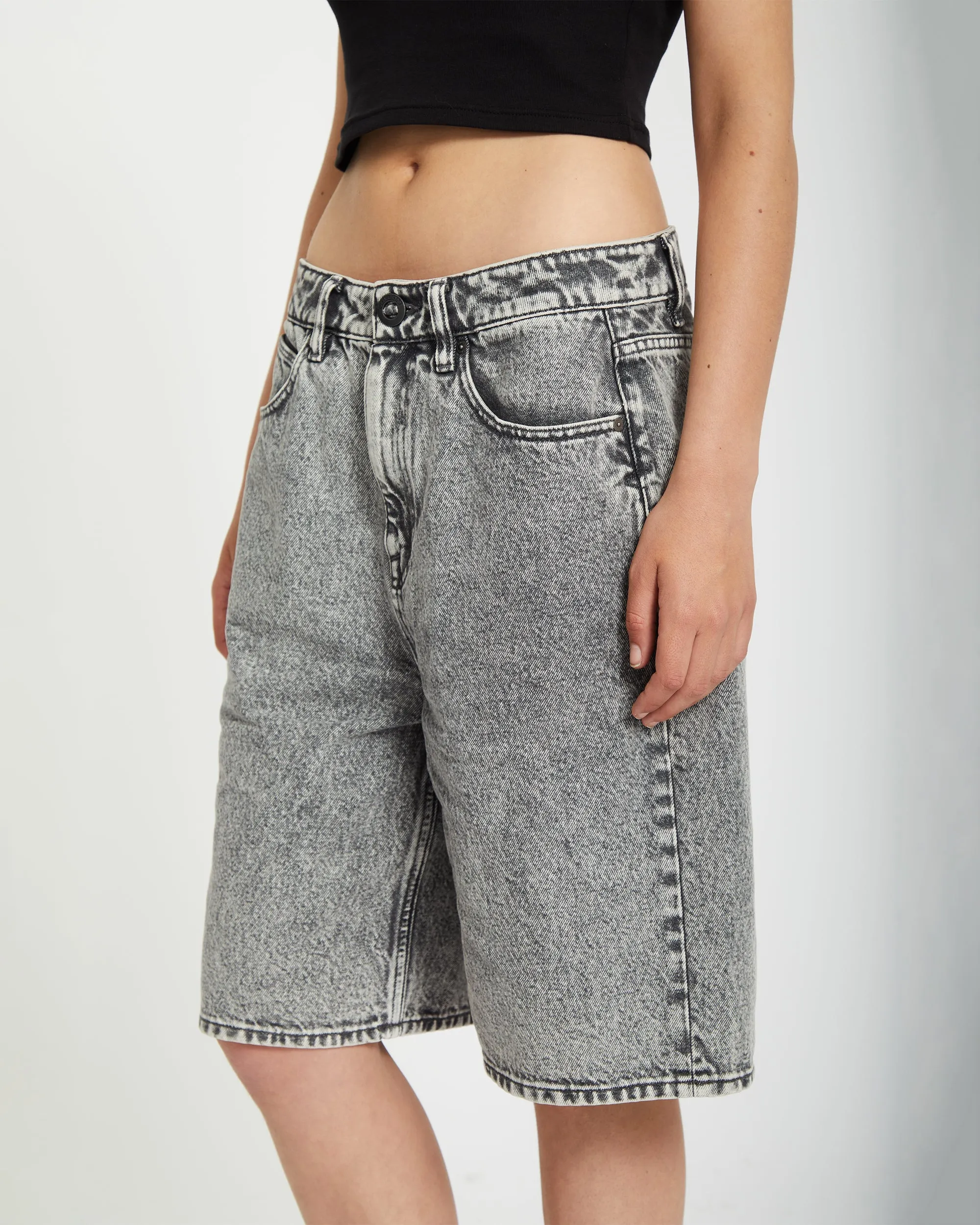 Beeggy Denim Short - GREY VINTAGE