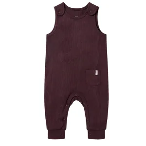 Berry Ribbed Dungarees