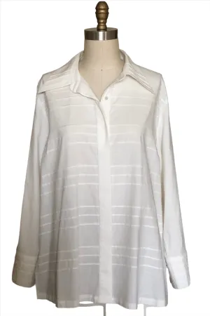 Big Shirt with Tucking Details (White) - Style # 2303K