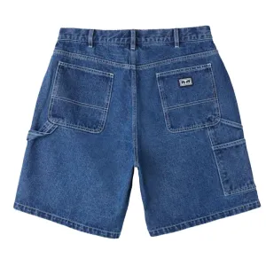 Bigwig denim carpenter short Stone wash indigo