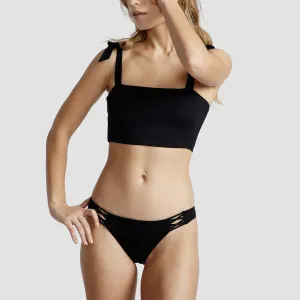 Billabong Sol Seacher Bikini Bottoms Pebble Black - Womens