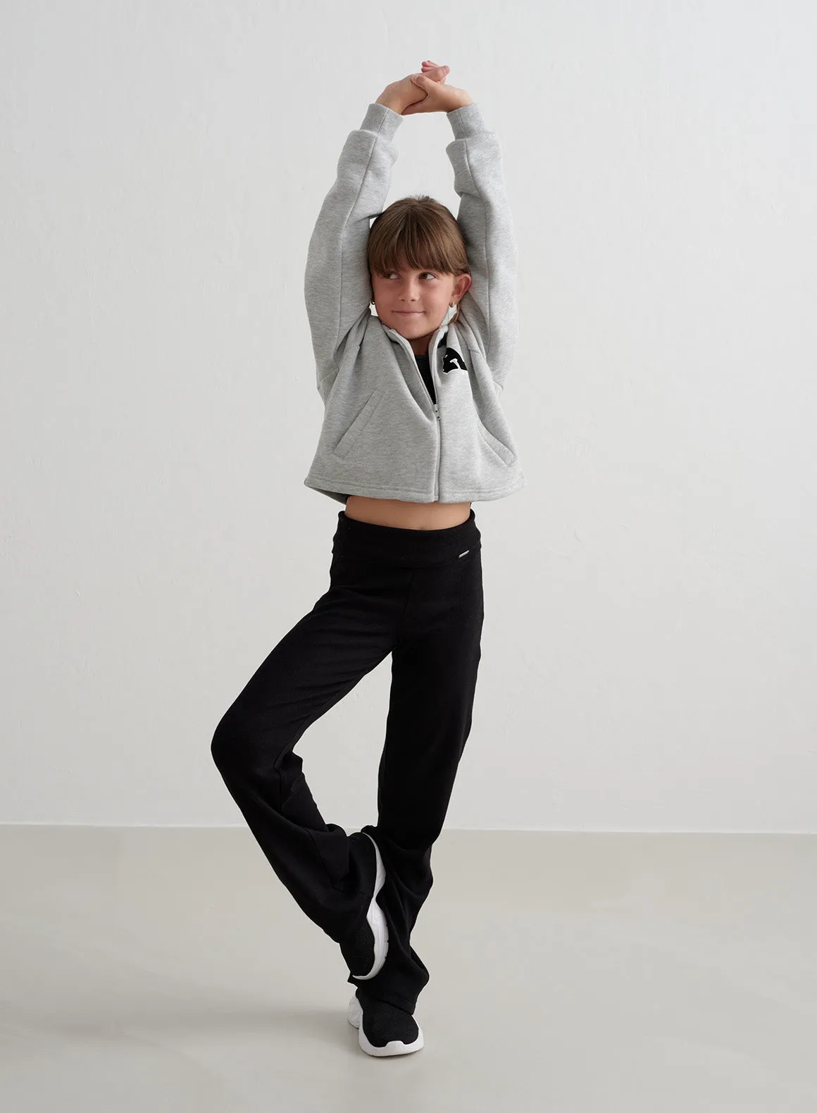 Black Young Ease Ribbed Pants