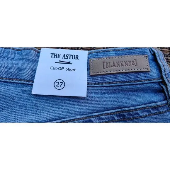 BLANK NYC 'DO YOU MIND' DENIM JEAN SHORTS SIZE 27 CUT OFF NWT