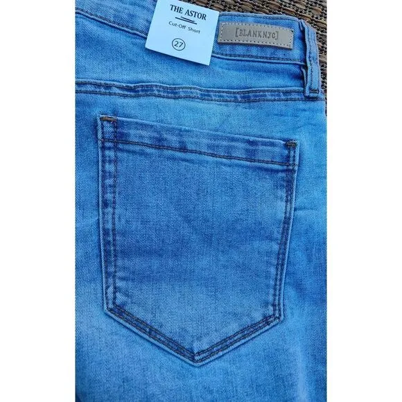BLANK NYC 'DO YOU MIND' DENIM JEAN SHORTS SIZE 27 CUT OFF NWT