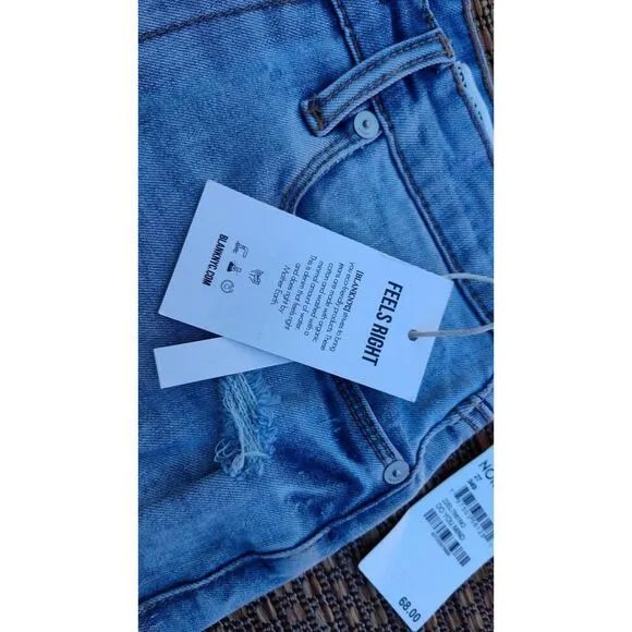 BLANK NYC 'DO YOU MIND' DENIM JEAN SHORTS SIZE 27 CUT OFF NWT