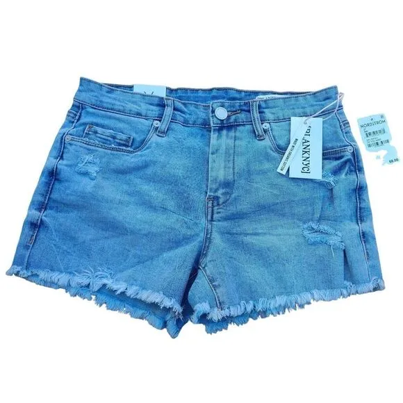 BLANK NYC 'DO YOU MIND' DENIM JEAN SHORTS SIZE 27 CUT OFF NWT