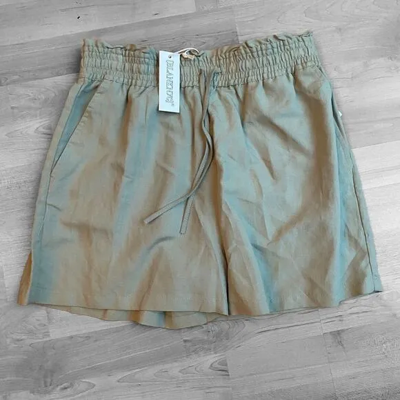 BLANKNYC Linen Shorts Paperbag Waist Sz L NWT