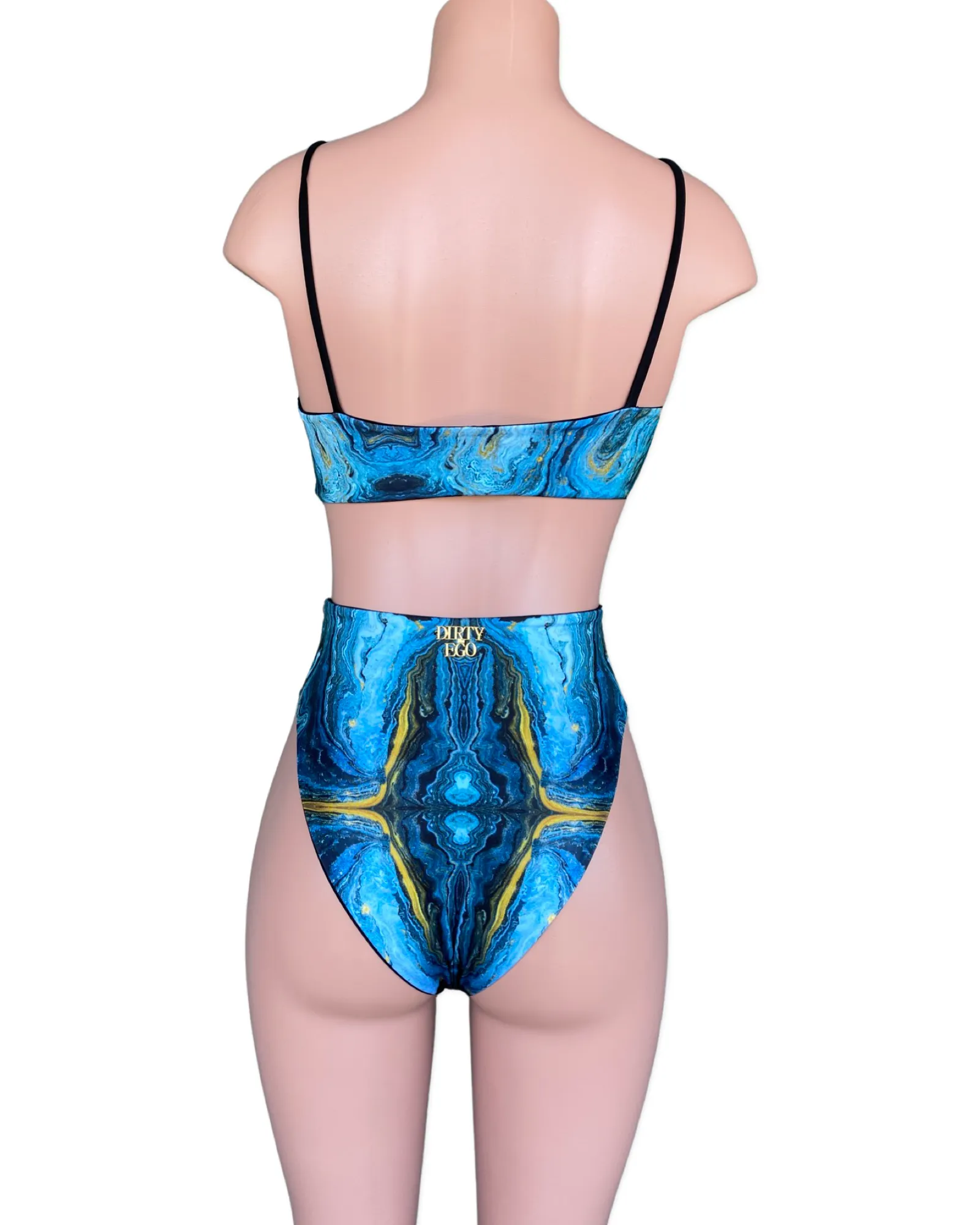 Blue Marble reversible high waist bikini