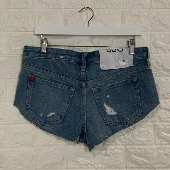 BRAND NEW BDG DOLPHIN LOW RISE DENIM SHORTS | MEDIUM BLUE WASH | CHEEKY MODERN E