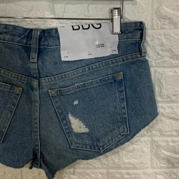 BRAND NEW BDG DOLPHIN LOW RISE DENIM SHORTS | MEDIUM BLUE WASH | CHEEKY MODERN E