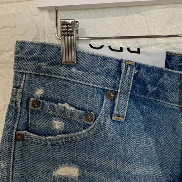 BRAND NEW BDG DOLPHIN LOW RISE DENIM SHORTS | MEDIUM BLUE WASH | CHEEKY MODERN E