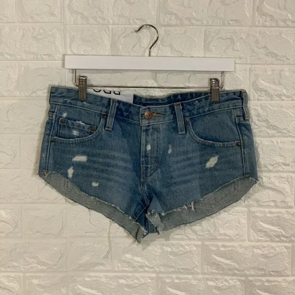 BRAND NEW BDG DOLPHIN LOW RISE DENIM SHORTS | MEDIUM BLUE WASH | CHEEKY MODERN E