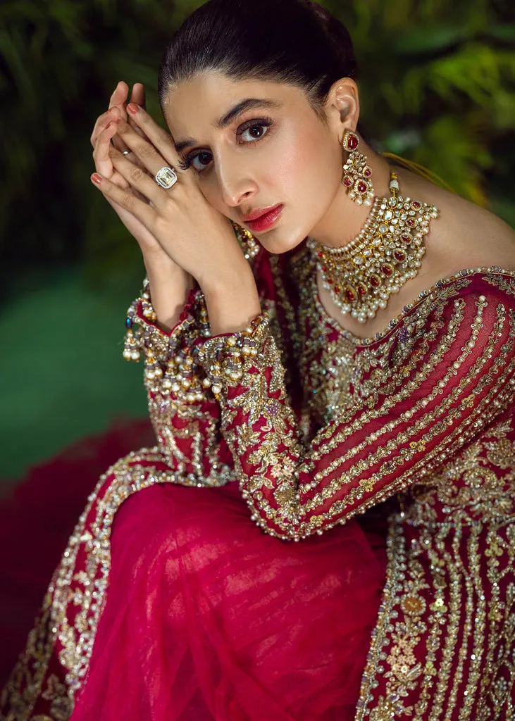 Bridal Ruffled Net Lehenga for Pakistani Wedding Dresses