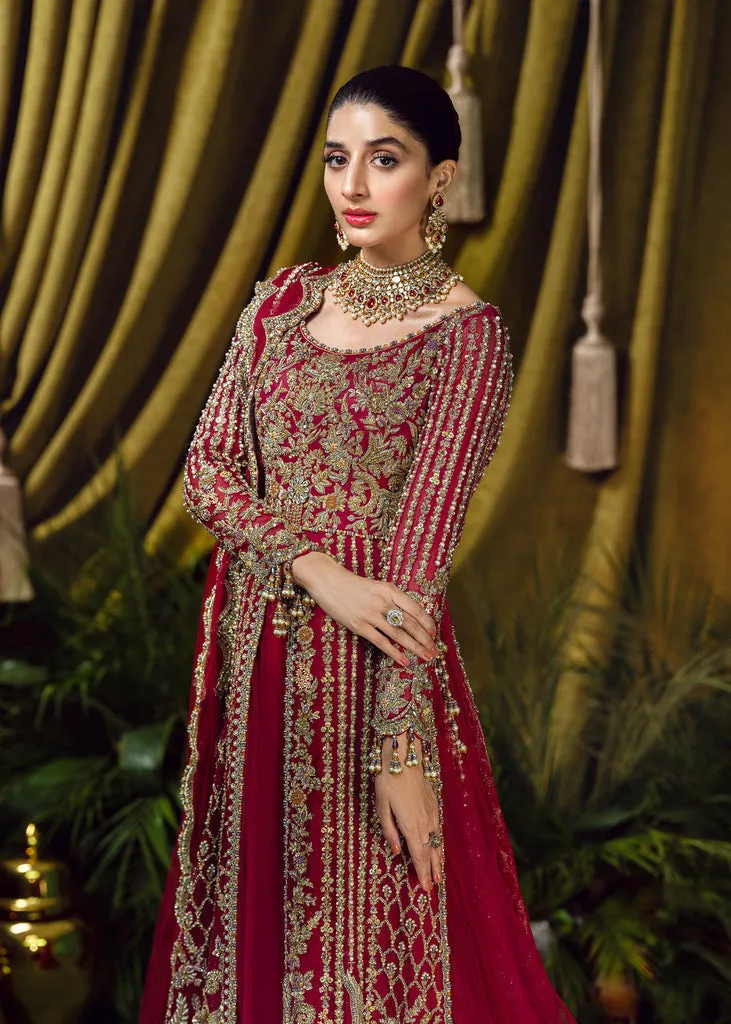 Bridal Ruffled Net Lehenga for Pakistani Wedding Dresses
