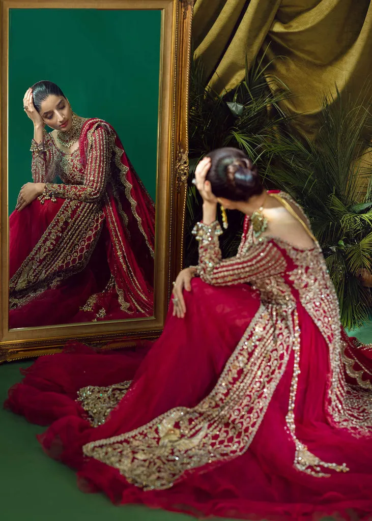 Bridal Ruffled Net Lehenga for Pakistani Wedding Dresses