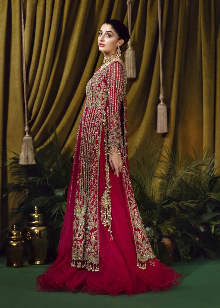 Bridal Ruffled Net Lehenga for Pakistani Wedding Dresses