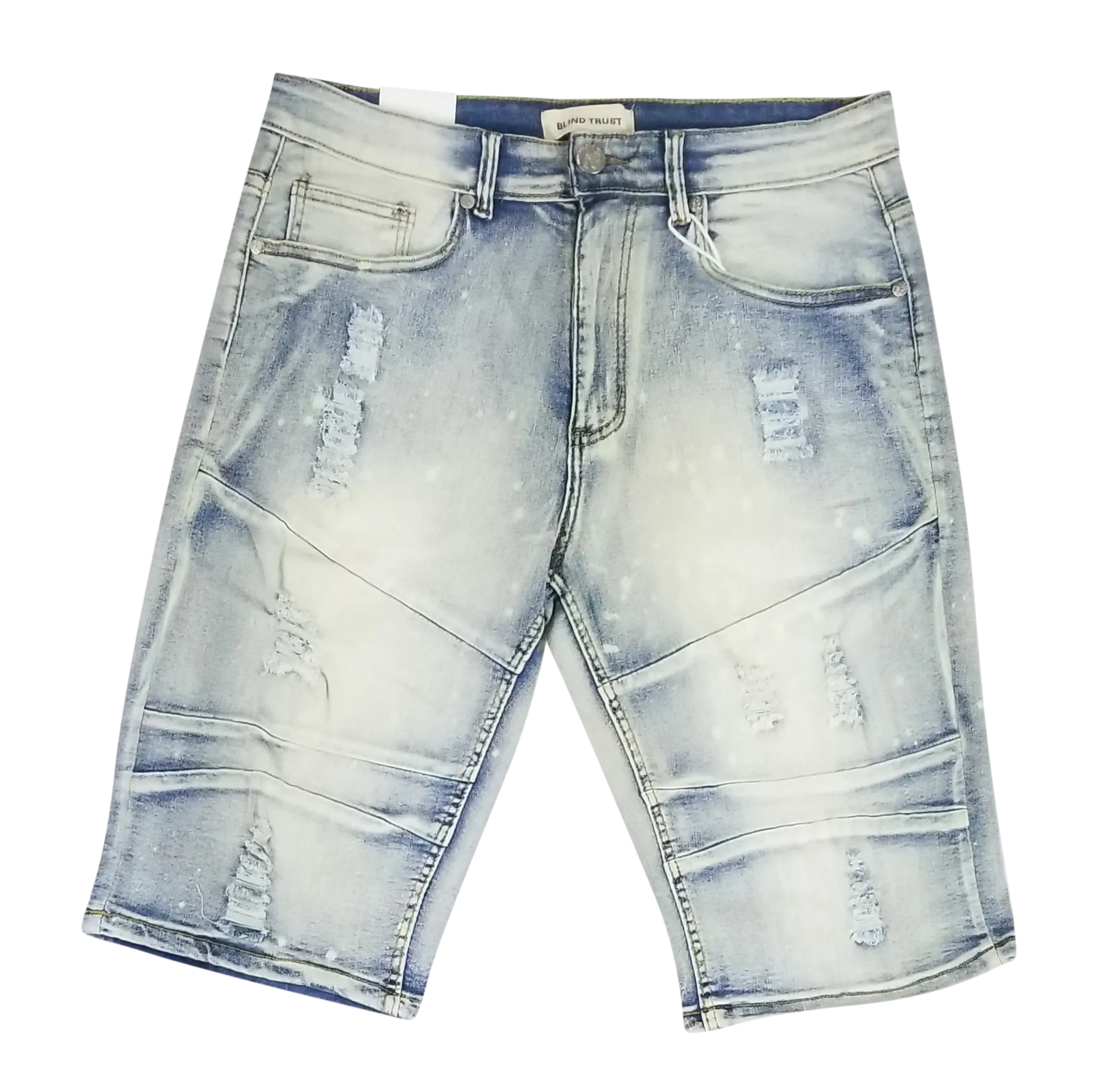 BTS21162: Distressed Denim Shorts