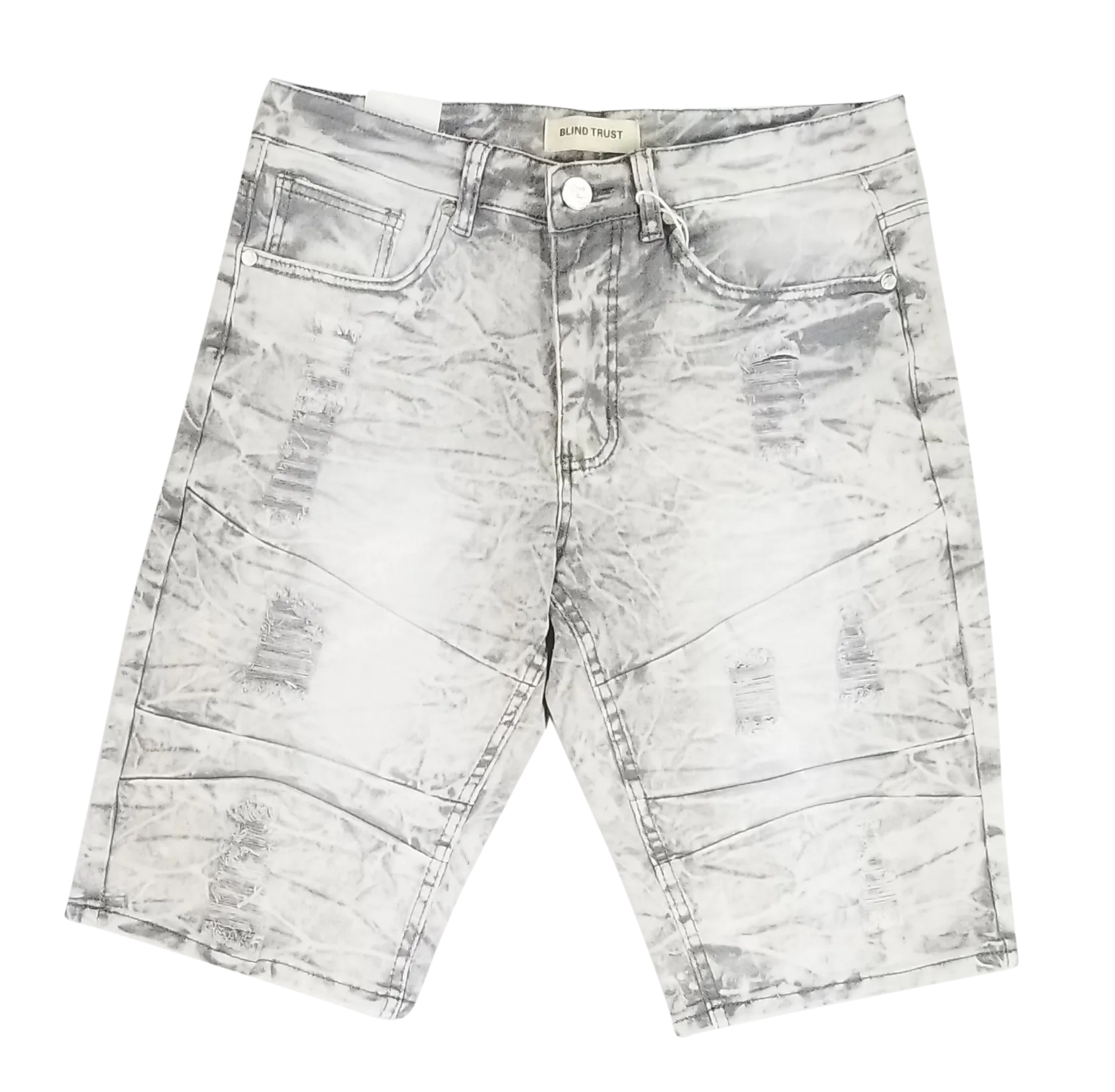 BTS21162: Distressed Denim Shorts