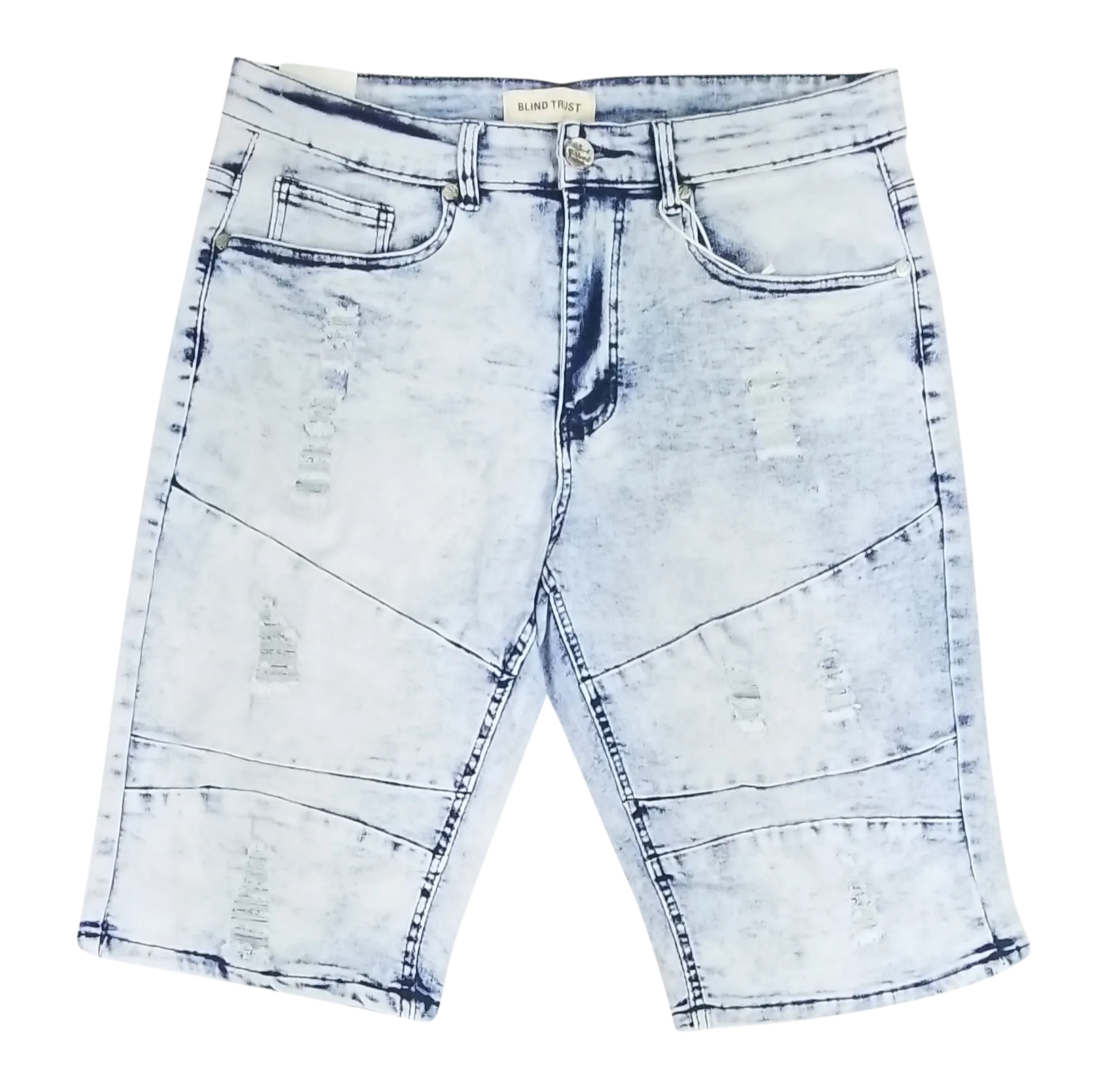 BTS21162: Distressed Denim Shorts