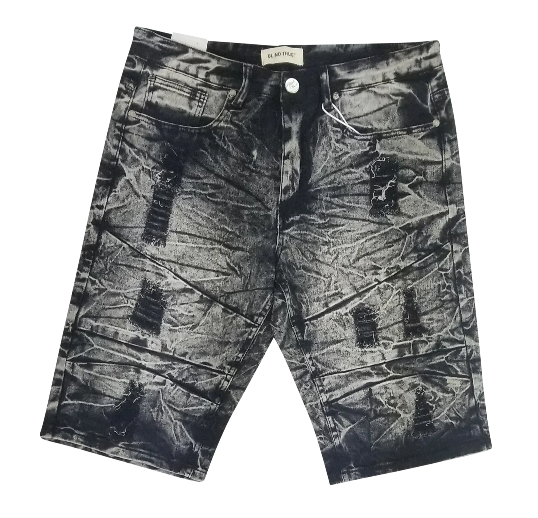 BTS21162: Distressed Denim Shorts