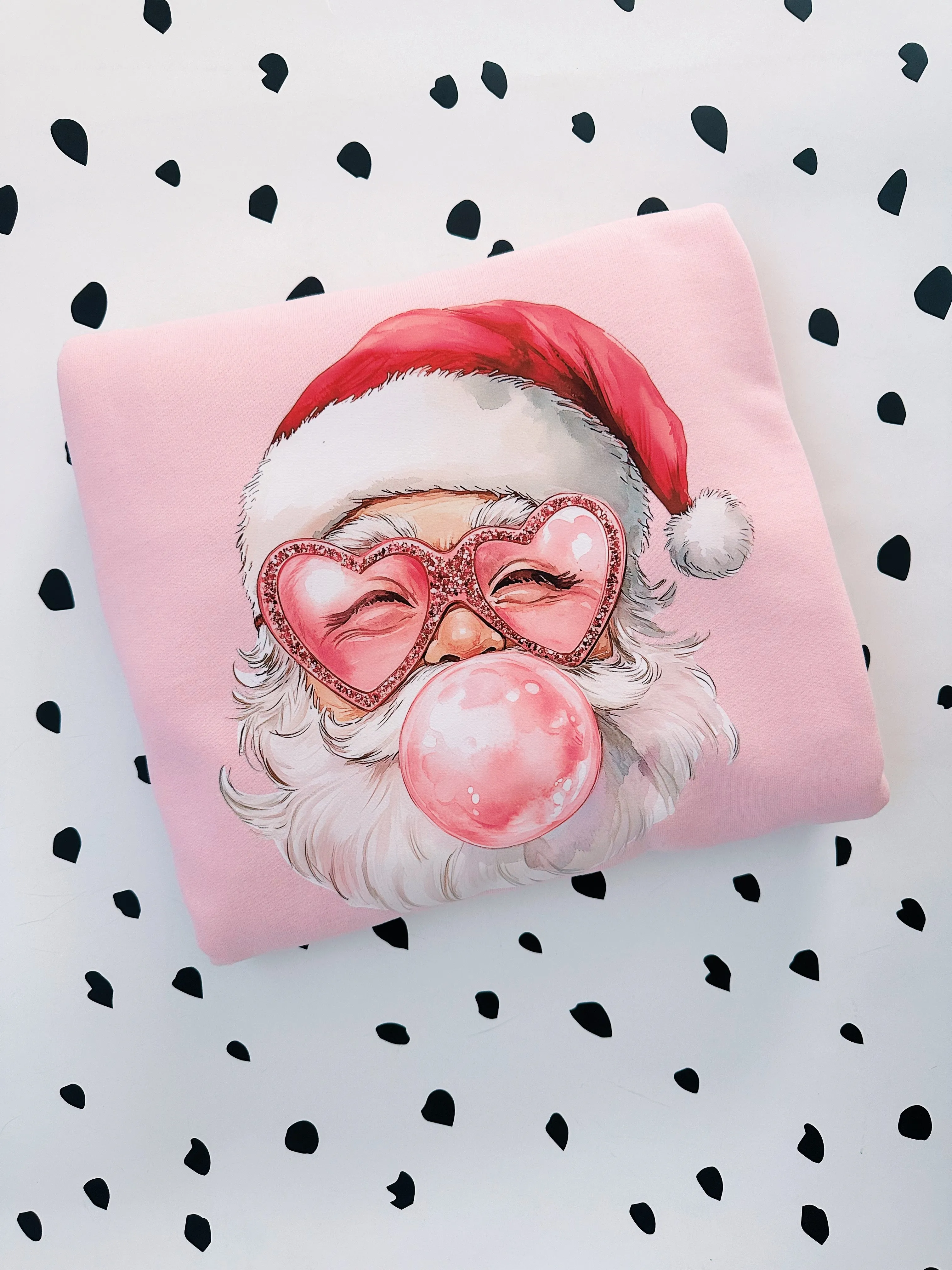 Bubblegum Santa Unisex Crewneck Sweatshirt