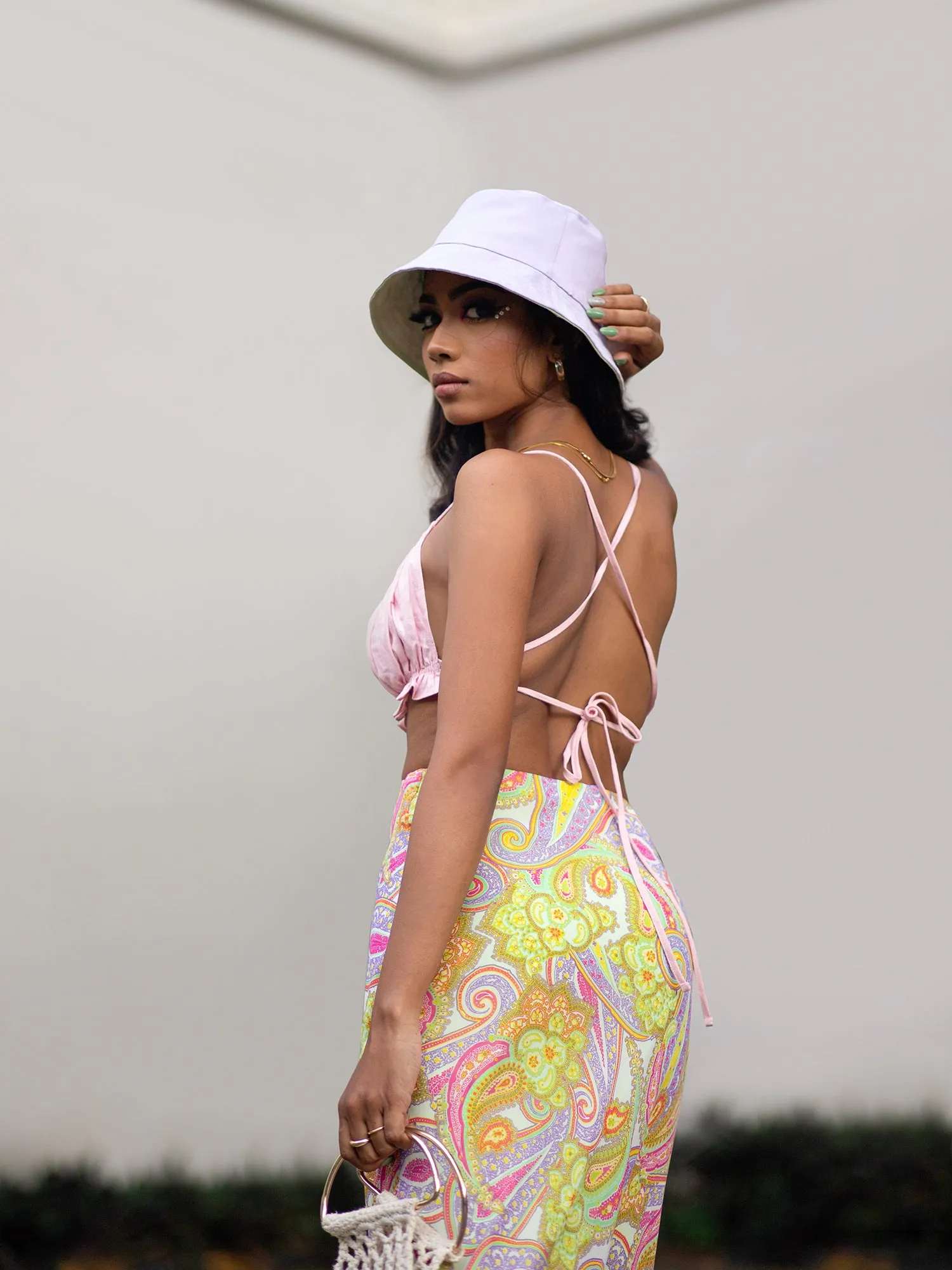 Bustier Detail Back Tieup Top