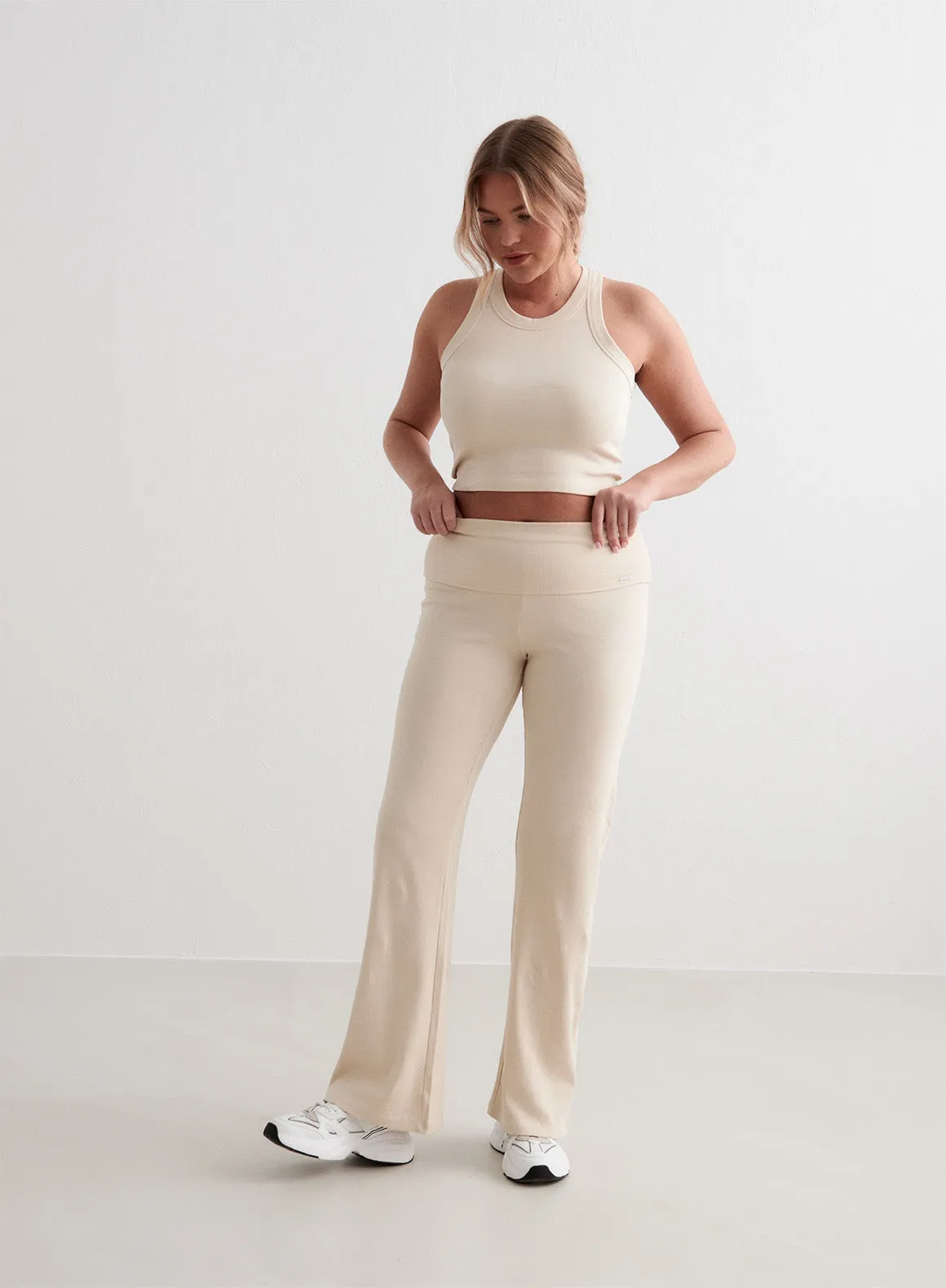 Cafè Au Lait Ease Ribbed Pants