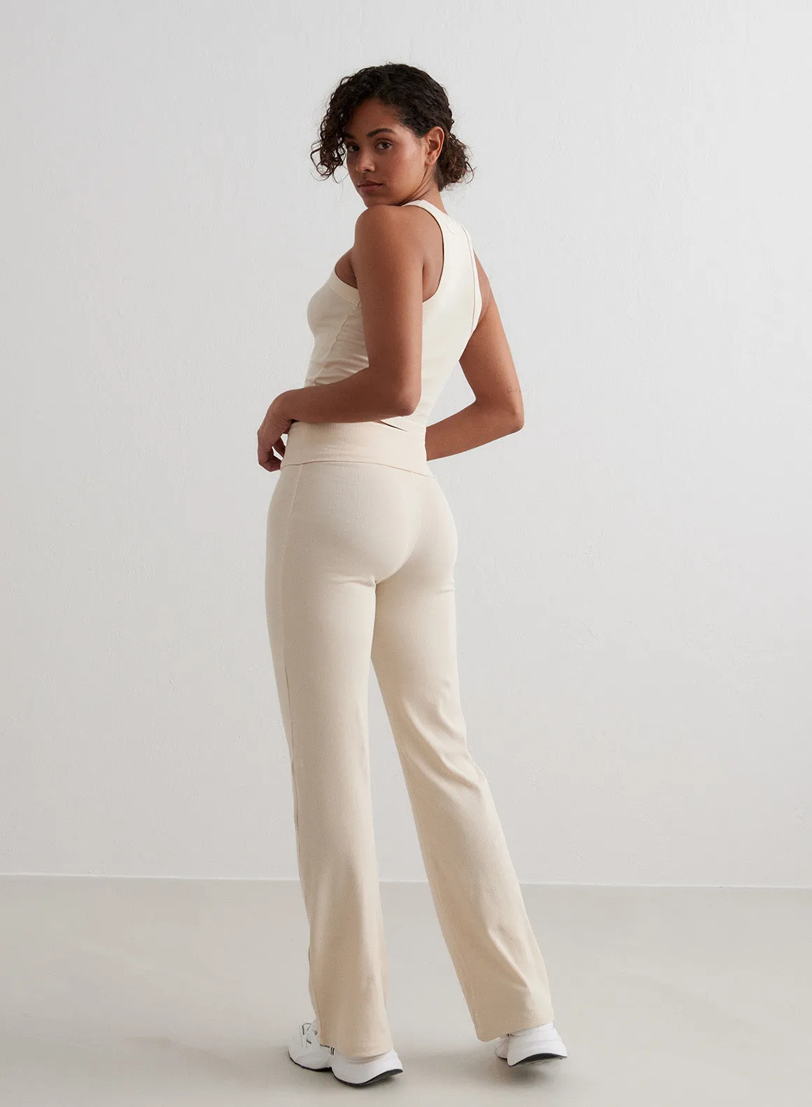 Cafè Au Lait Ease Ribbed Pants
