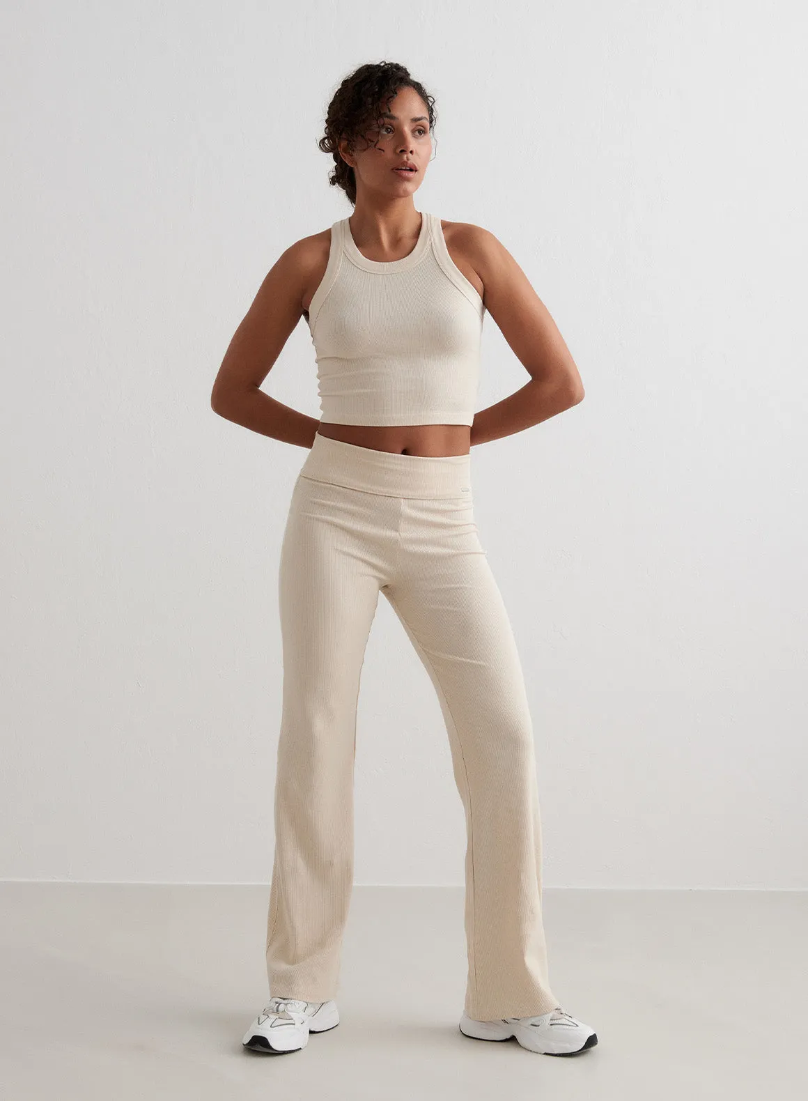 Cafè Au Lait Ease Ribbed Pants