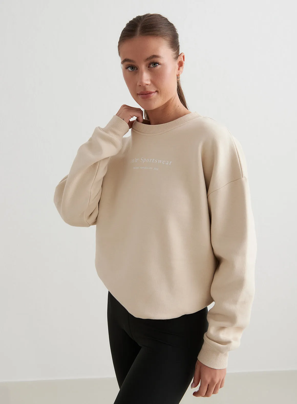 Café Au Lait Serif Sweatshirt