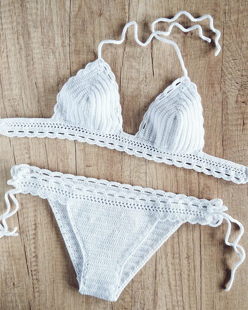 Carambola White Crochet Bathing Suit