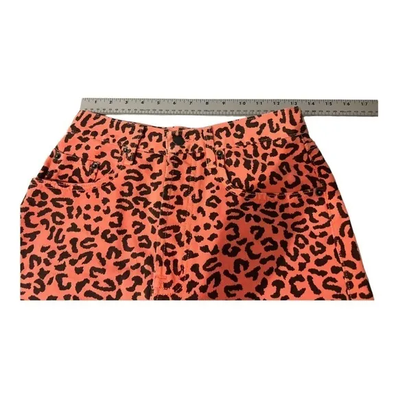 CARMAR ANIMAL PRINT DENIM SHORTS SIZE 25